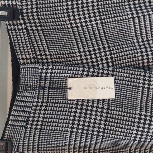 Dance & Marvel Black & White Houndstooth Fringed Pants - Picture 14 of 16